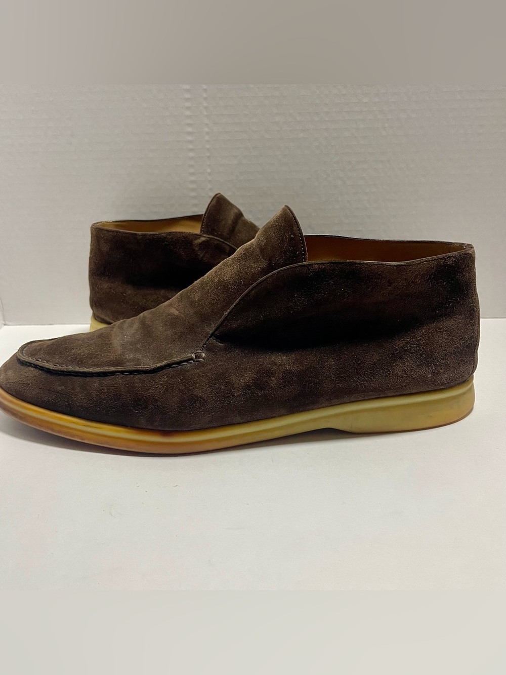 Loro Piana Men's Open Walk Ankle Boot Shoes Size 43 1/2
Loafer Brown Suede Italy